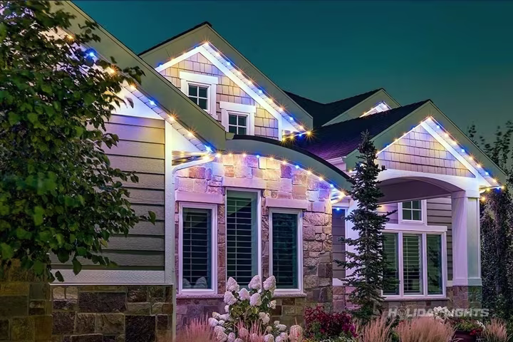 Permanent Christmas light installation