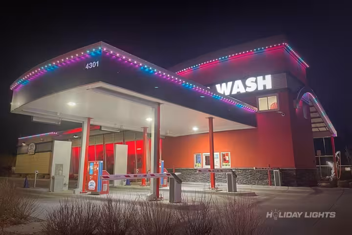 Permanent holiday lights installation in Rhode Island