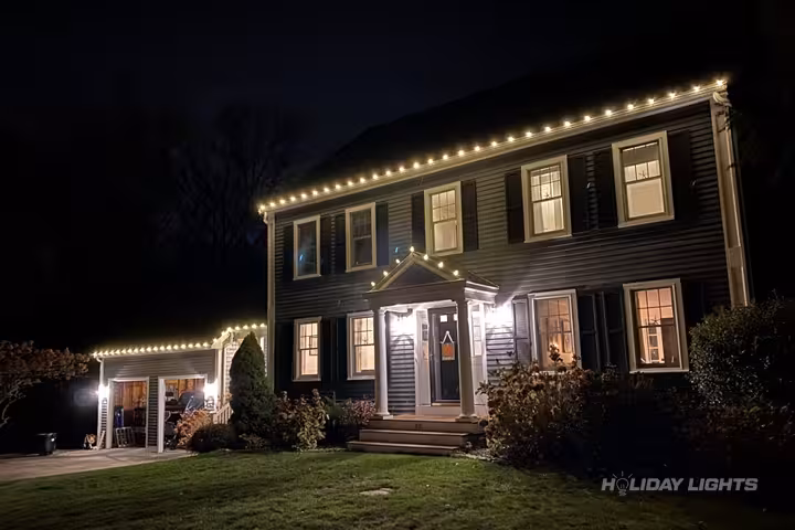 Residential holiday lights installation in Rhode Island