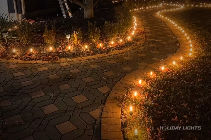 Residential holiday lights installation in Rhode Island