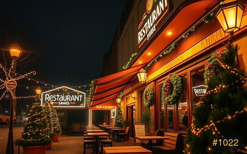 Restaurants holiday lighting
